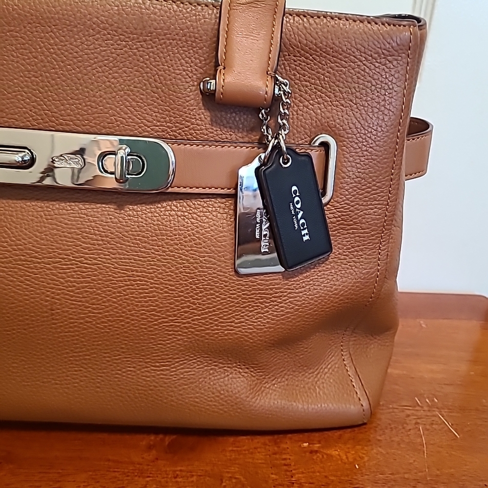 Coach Tan Leather Satchel - Picture 3 of 15